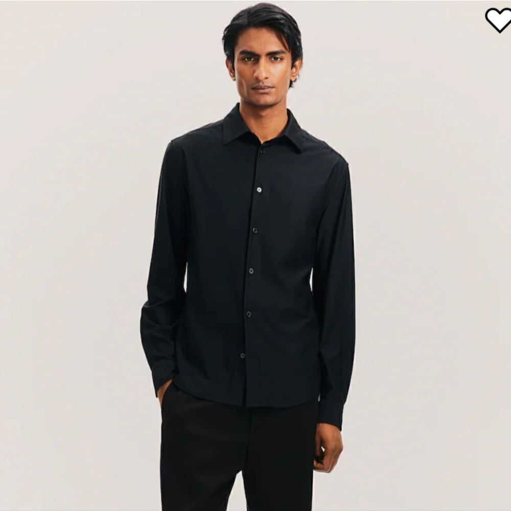 The Essential‎ Solid Black Dress Shirt, formals, prom, wedding